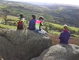Admiring the Widecombe valley from Bell Tor